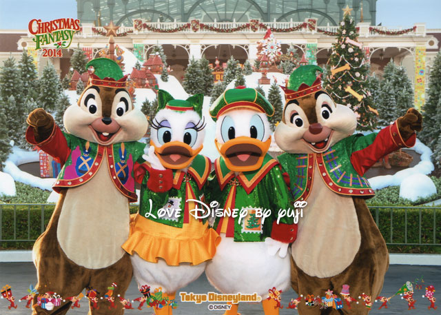東京ディズニーランドのクリスマスのフォトファン画像