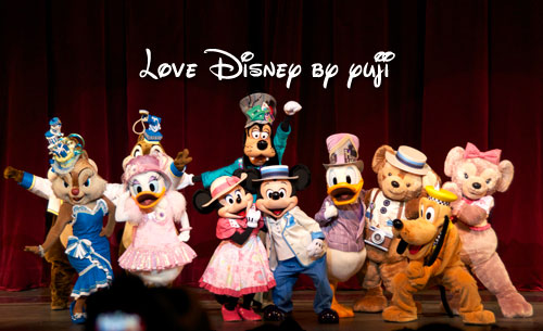 春コスでキャラクター全員集合写真 ディズニー ウォーク14 Love Disney