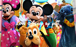 トゥーンタウン衣装のミッキーからのダブル投げキス画像！