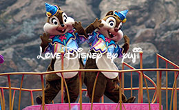 ミッキー広場から撮影した「ファッショナブル・イースター2015」チップ＆デール編