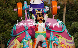 グーフィーの重量挙げと応援する白うさぎ画像！ヒッピティ・ホッピティ・スプリングタイム