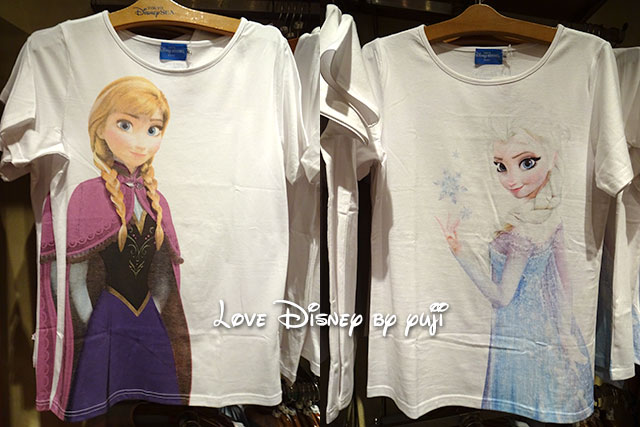 アナ（左）／エルサ（右）のTシャツ