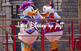 中央鑑賞エリアから撮影した「雅涼群舞」！ドナルド＆デイジーのキス画像