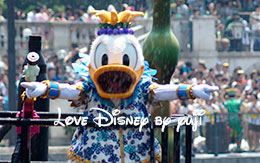 ドナルドの頭から噴き出す水！ミニーのトロピカルスプラッシュ