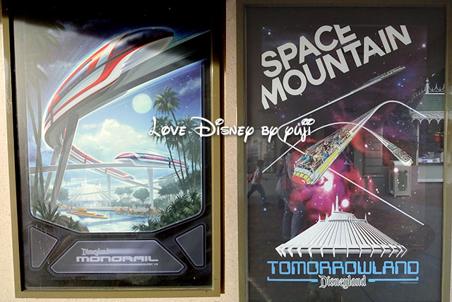 Disneyland Monorail：左／Space Mountain：右