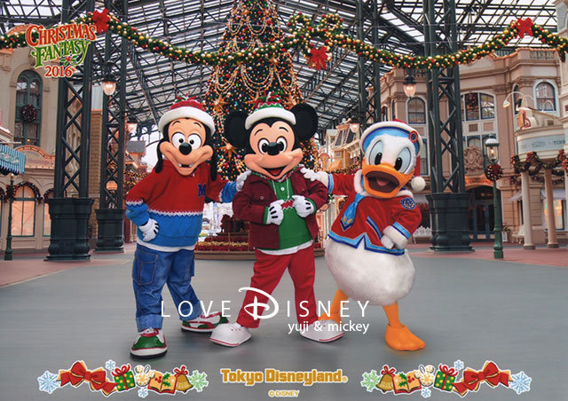 クリスマスのTDL11月フォトファン（マックス＆ミッキー＆ドナルド）