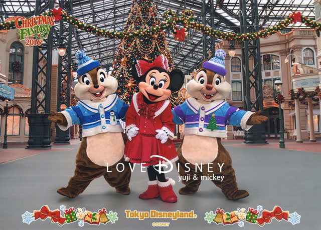 クリスマスのTDL11月フォトファン（チップ＆ミニー＆デール）