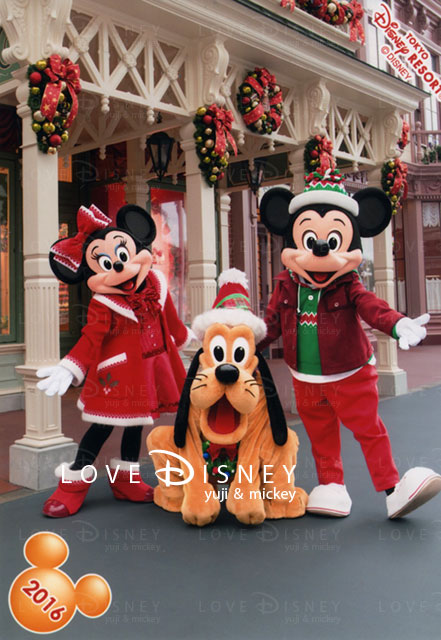 TDL12月のスペシャルフォト （ミニー＆プルート＆ミッキー）