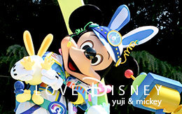 ウエスタンランドのミッキーフロート停止位置で撮影した「うさたま大脱走」！