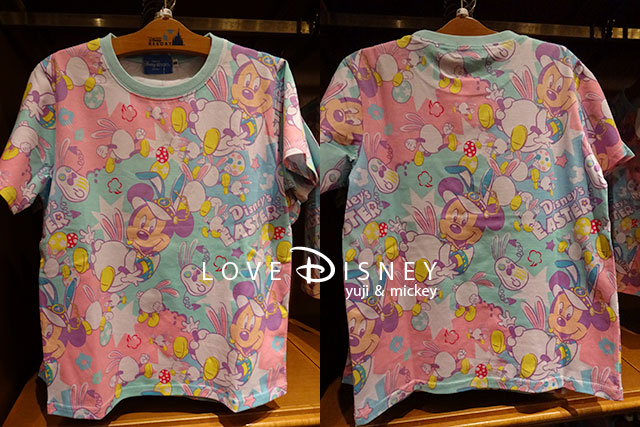 TDLディズニー・イースター2017のグッズ（Tシャツ）前／後