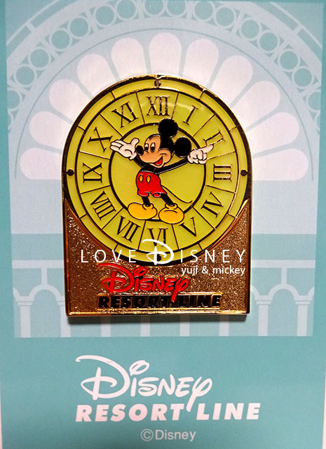 東京ディズニーランド・ステーションのミッキーマウスの時計をモチーフにしたオリジナルピン