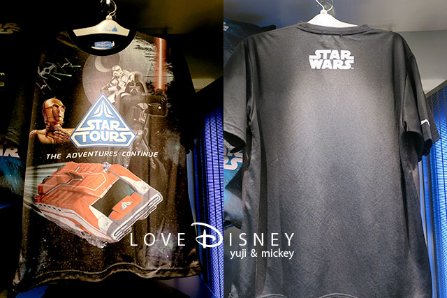 スター・ウォーズ（Star Tours）グッズ（Tシャツ）表/裏