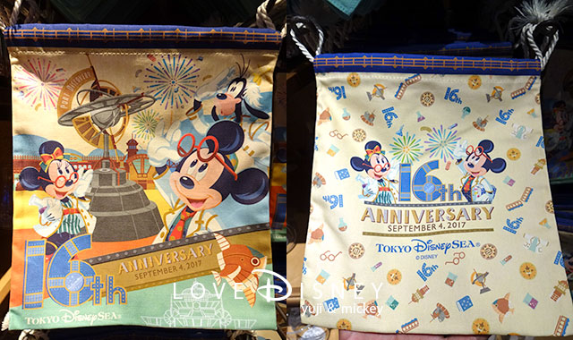 東京ディズニーシー16周年アニバーサリーグッズ（きんちゃく）