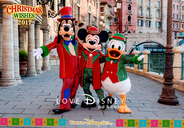 クリスマス・ウィッシュ2017前期のフォトファン（ディズニースナップフォト）グーフィー＆ミッキー＆ドナルド