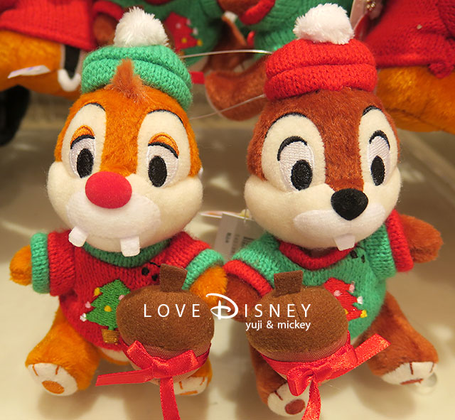 TDL「クリスマス・ファンタジー2017グッズ」チップ＆デールのぬいぐるみバッジ