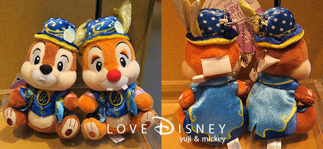 TDS「ディズニー・イースター2018グッズ」チップ＆デールのぬいぐるみバッジ（前/後）