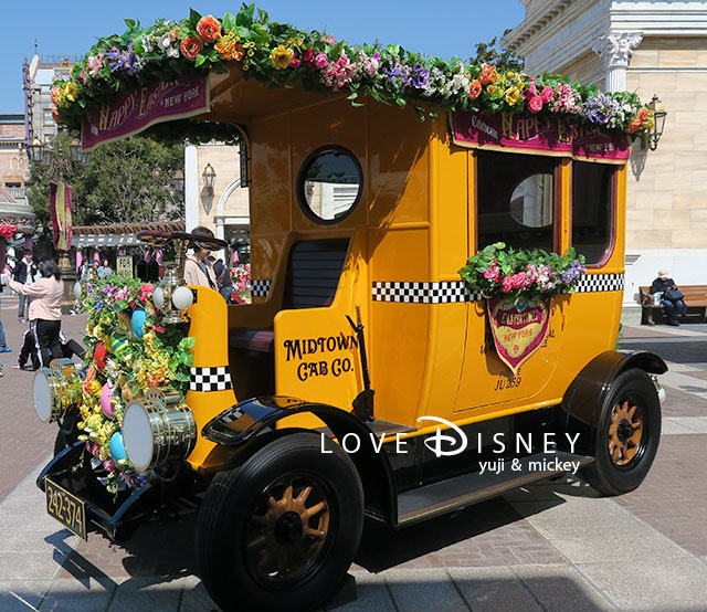 ディズニー・イースター2018の飾付（アメリカンウォーターフロント内のビッグシティ・ヴィークル）