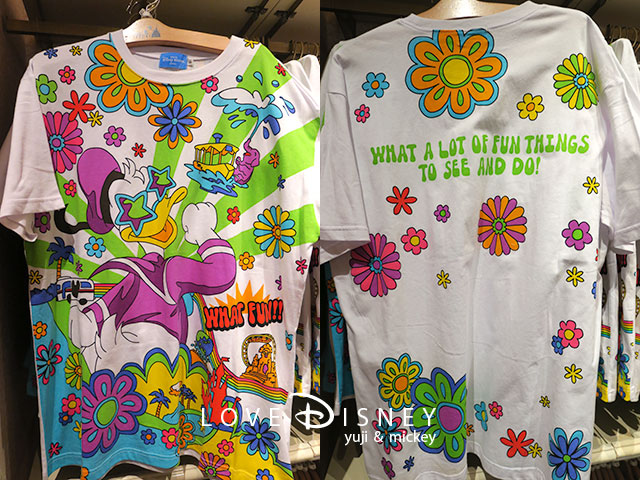 TDR初夏ファッショングッズ「WHAT FUN！！」ドナルドダックのTシャツ（表/裏）