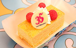 35周年限定デザート「ミルクレープ、スーベニアプレート付き」紹介！