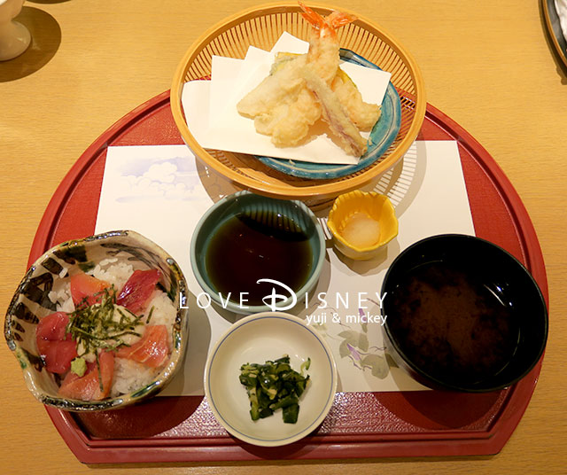 天婦羅盛り合わせ/鮪丼（ディズニー夏祭り「花つぼみ」）