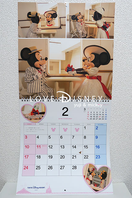 2019年ディズニーキャラクター実写版「壁掛けカレンダー」2月