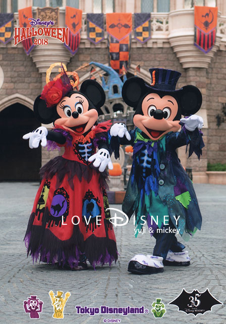 東京ディズニーランド「ディズニー・ハロウィーン2018」のディズニースナップフォト（キャラクターのみの写真）ミッキー＆ミニー