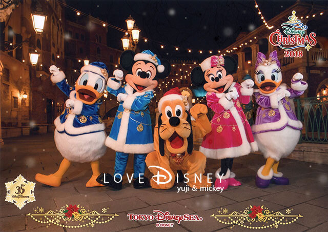 TDS「カラー・オブ・クリスマス2018」後期のディズニースナップフォト（フォトファン）のキャラクター写真（）