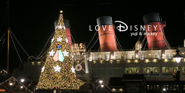 クリスマスツリーとS.S.コロンビア号（TDSディズニー・クリスマス2018夜景）