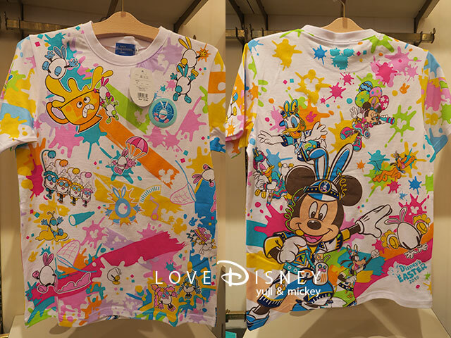 Tシャツ（TDLディズニー・イースター2019グッズ）前/後ろ