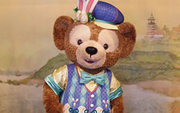 Tip-Topイースターの衣装を着た、ダッフィー＆シェリーメイのグリーティング！