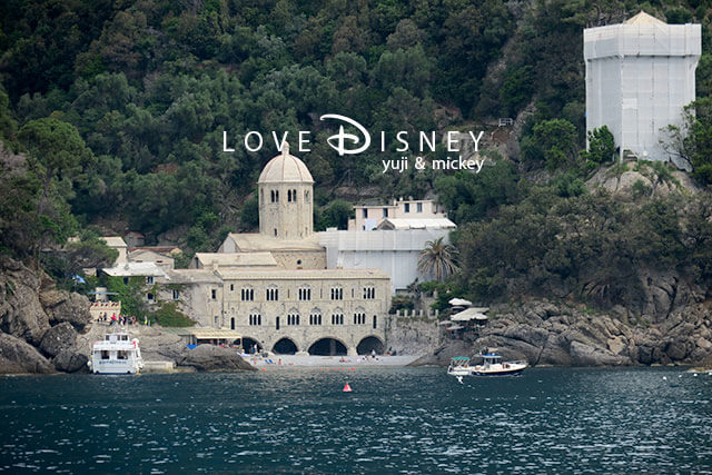 ディズニー・マジック号、地中海クルーズ、オプショナルツアー「ポルトフィーノ」チャーター船からの景色
