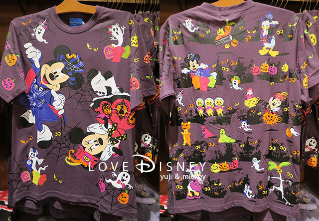 Tシャツ（TDLディズニー・ハロウィーン2019グッズ）表/裏