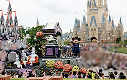 プラザのミッキーフロート停止位置から撮影した「スプーキーBoo!パレード2019」