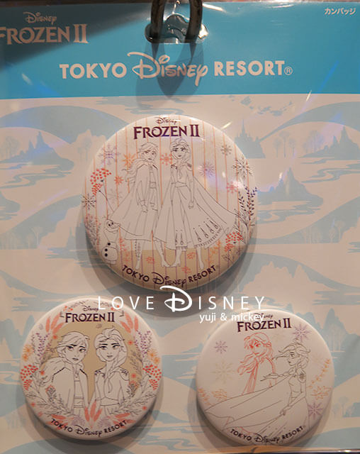 缶バッジ3個セット（TDR、アナと雪の女王2グッズ）