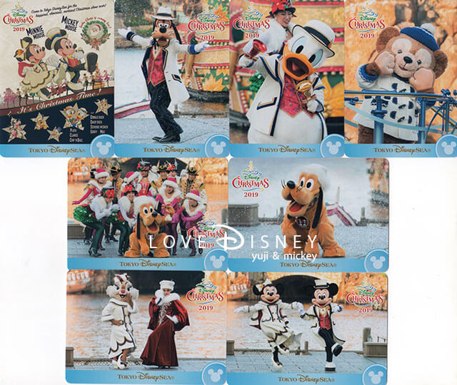 東京ディズニーシー「ディズニー・クリスマス2019」コレクションカード（表）