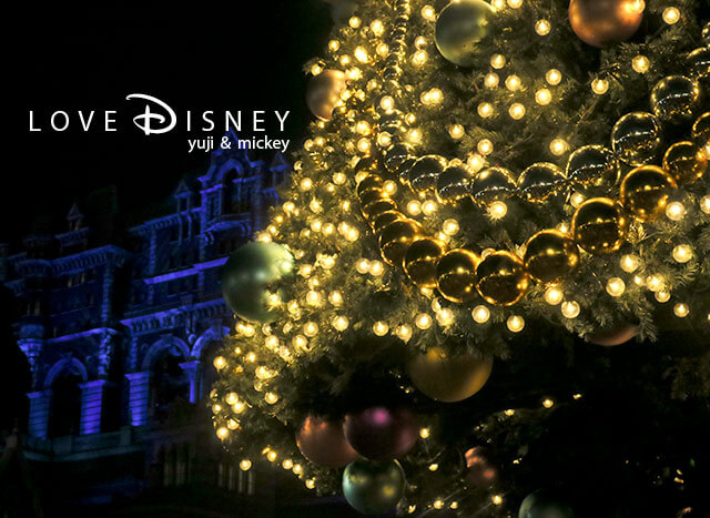 クリスマスツリーとタワー・オブ・テラー（TDSディズニー・クリスマス2019の夜景）