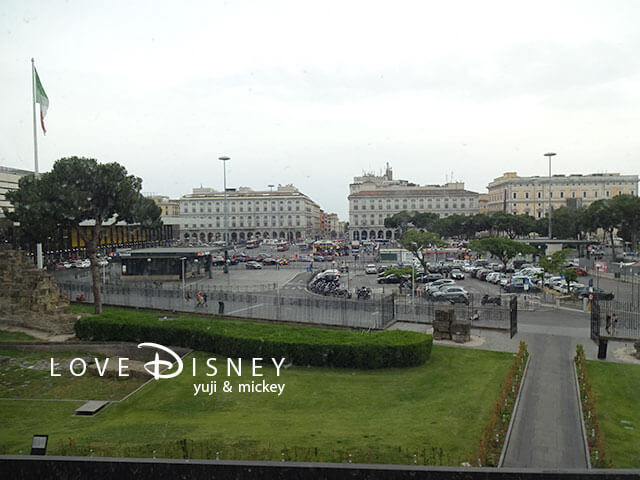 ローマのホテル（ローマ・テルミニ駅近くのホテル）、NHコレクションパラッツォチンクエチェントから見える景色