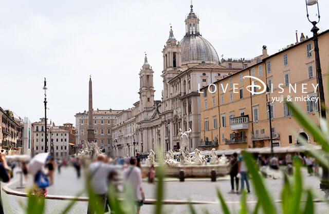 ディズニークルーズ地中海、ローマ市内観光（ナヴォーナ広場）