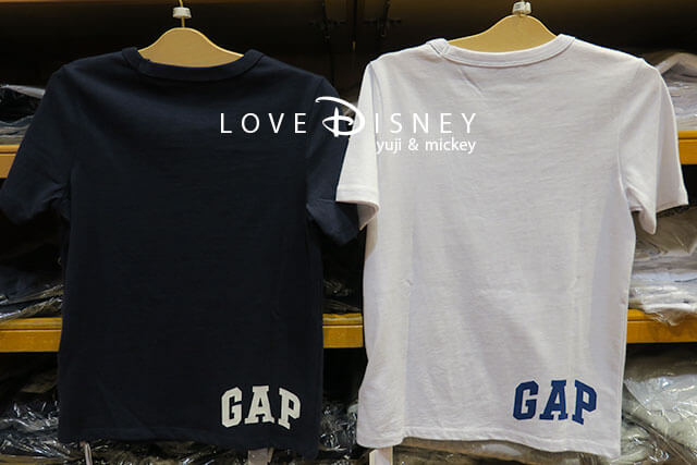 アパレルメーカー「GAP」プロデュースTDRグッズ（Tシャツ）裏