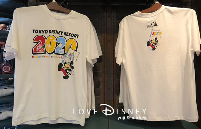 東京ディズニーリゾート2020年バージョン（TDR2020年夏、Tシャツ）表/裏