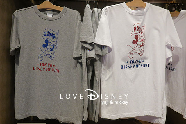 東京ディズニーリゾート（TDR2020年夏、Tシャツ）白/グレー