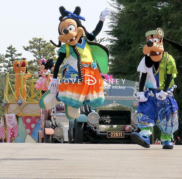 ミニー＆フレンズのグリーティングパレード：トータリー・ミニーマウス、ディズニー夏祭り、マックスとグーフィー