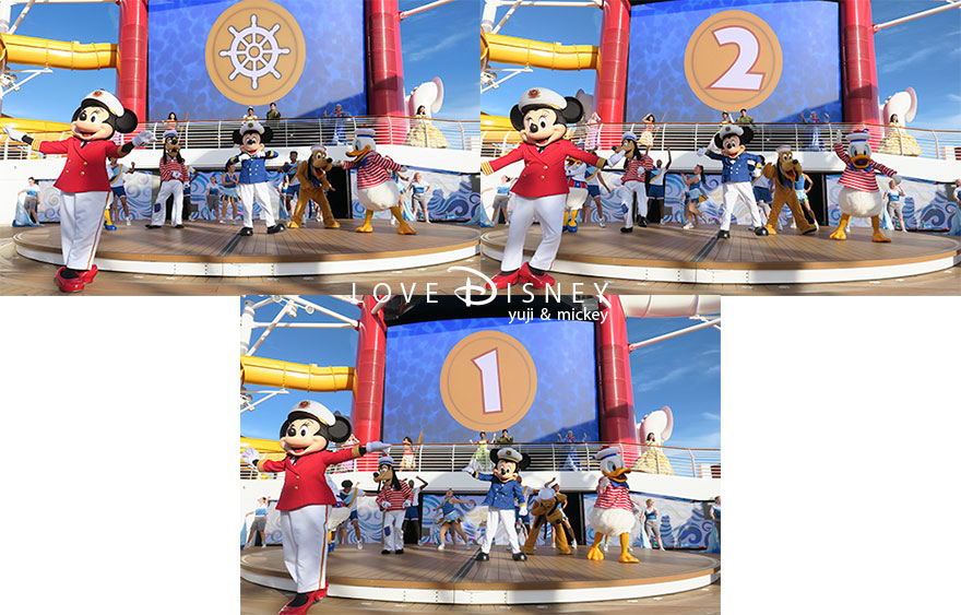 ディズニークルーズ・ウィッシュ号、出航パーティー（Set Sail on a Wish）出航カウントダウン