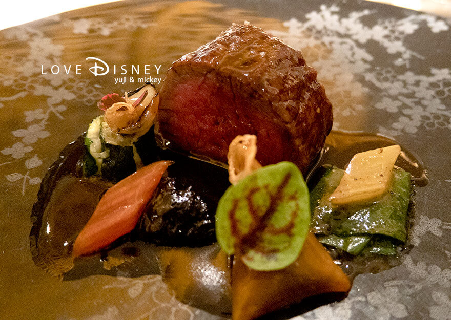 ディズニークルーズ・ウィッシュ号、有料レストラン、フレンチ「アンシャンテ」牛肉