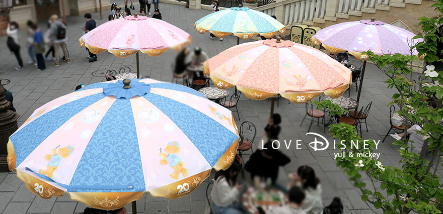 東京ディズニーシー、ダッフィー＆フレンズ20周年：カラフルハピネスのデコレーション（ゴンドリエ・スナック前）