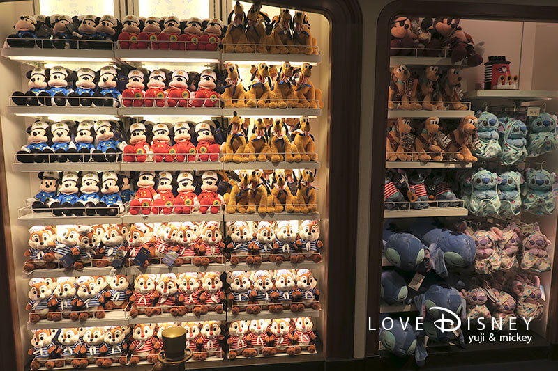ディズニークルーズ・ウィッシュ号、ショップ（ミッキーズ・メインセイル）グッズ（ぬいぐるみ）