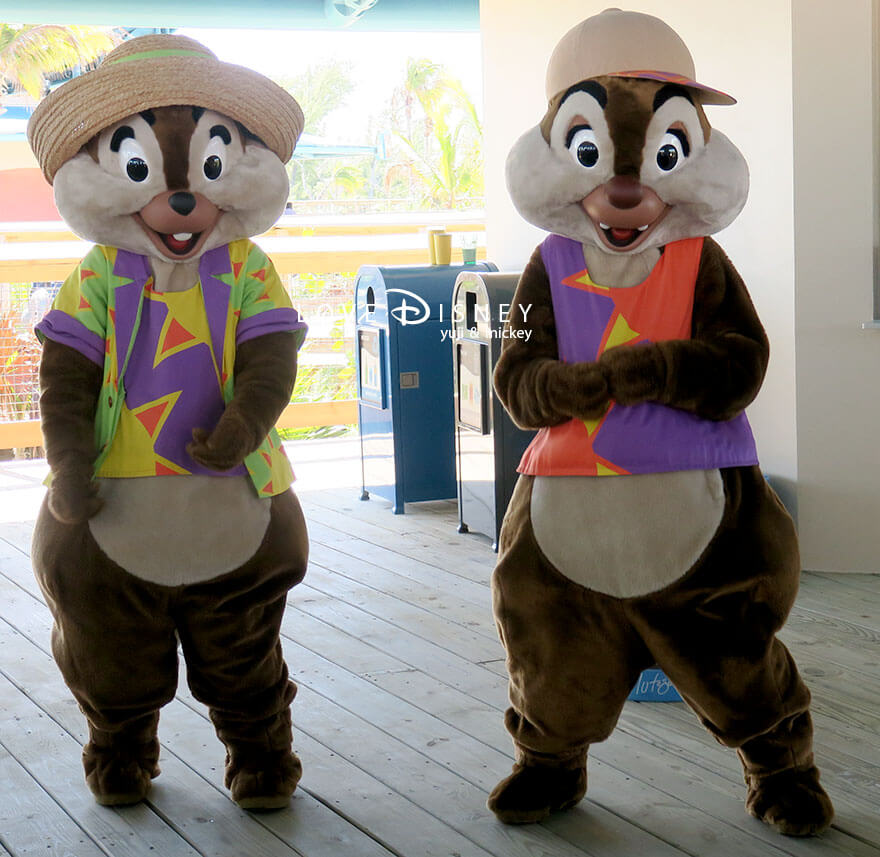 ディズニー・ルックアウト・ケイのエンターテイメント「ディズニー・ファン・イン・ザ・サン・ビーチバッシュ」チップ&デール