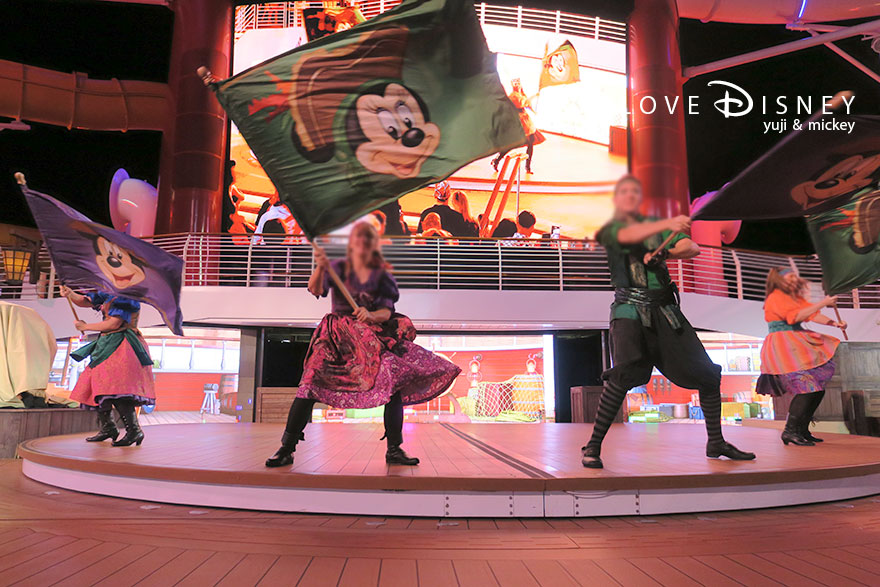 ディズニークルーズ、ウィッシュ号、パイレーツナイト（ダンサー）