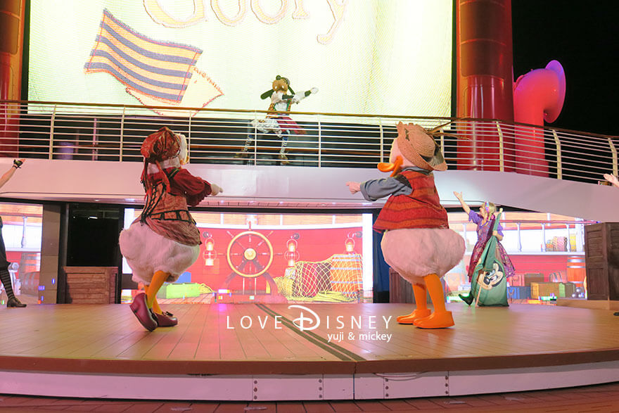 ディズニークルーズ、ウィッシュ号、パイレーツナイト（グーフィー）