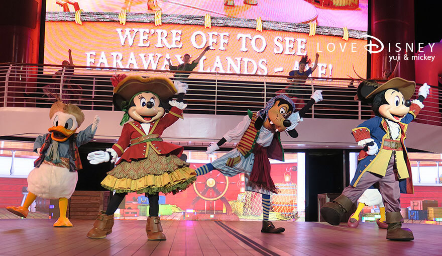 ディズニークルーズ、ウィッシュ号、パイレーツナイト、ミッキー、ミニー、ドナルド、デイジー、グーフィー(その4)